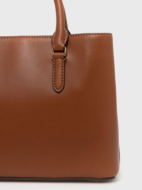 Lauren Ralph Lauren torebka skórzana 431876725005 kolor brązowy