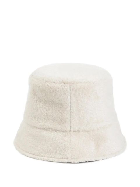 Moncler teddy bucket hat - Neutrals