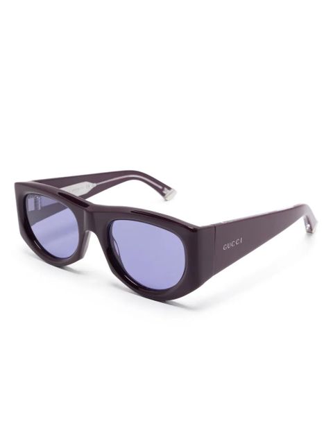 Gucci Eyewear rectangle-frame sunglasses - Purple - zdjęcie produktu nr 2