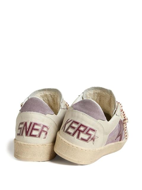 Golden Goose leather-star sneakers - Purple