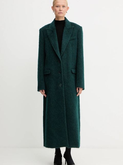 Patrizia Pepe płaszcz z dodatkiem wełny kolor zielony 2O0210 A654 - zdjęcie produktu nr 1