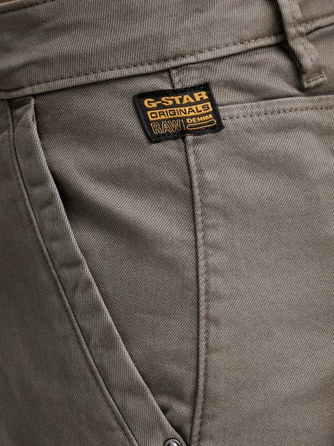 G-Star spodnie damskie kolor szary proste high waist D25257.C106