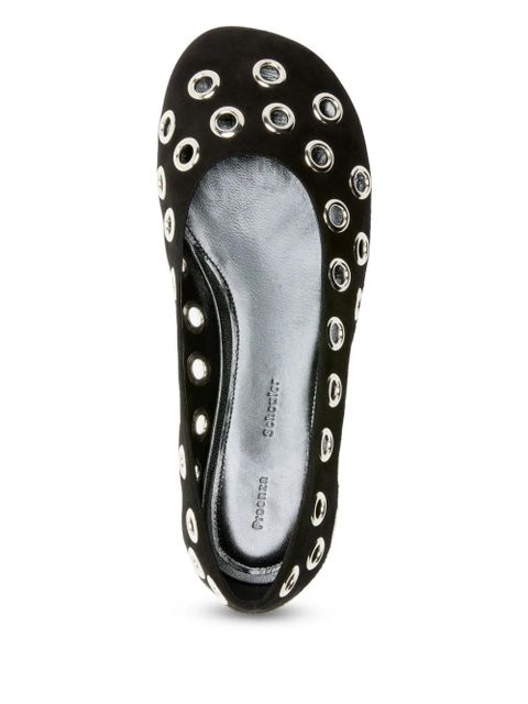 Proenza Schouler metal-eyelet detailing ballerinas - Black