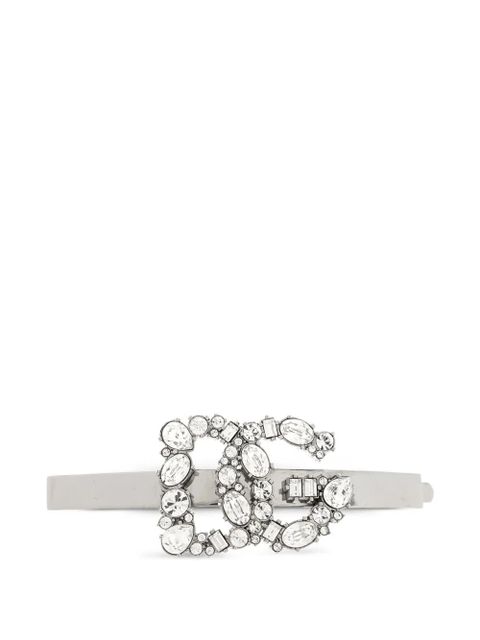Dolce & Gabbana logo-embellished hair clip - Silver - zdjęcie produktu nr 1