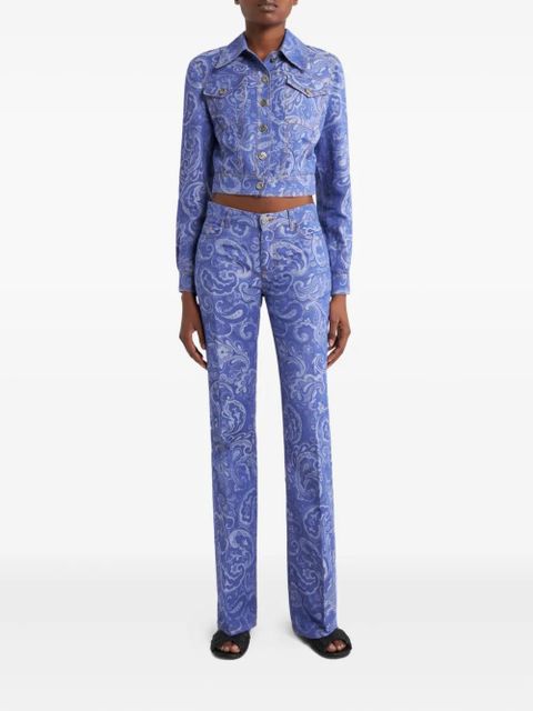 ETRO paisley-jacquard flared jeans - Blue - zdjęcie produktu nr 2