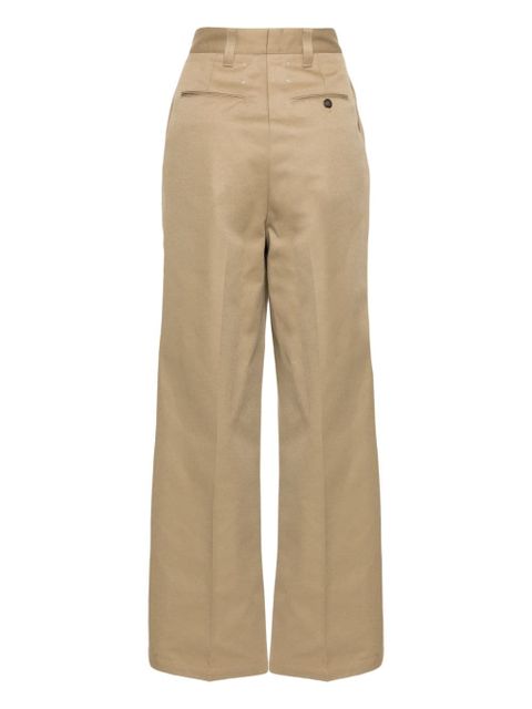 Maison Margiela pleat-detailed twill trousers - Neutrals - zdjęcie produktu nr 2