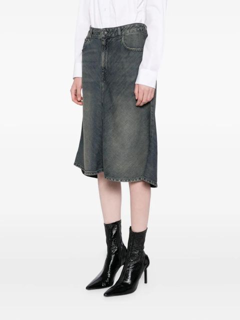 Balenciaga Godet denim skirt - Blue