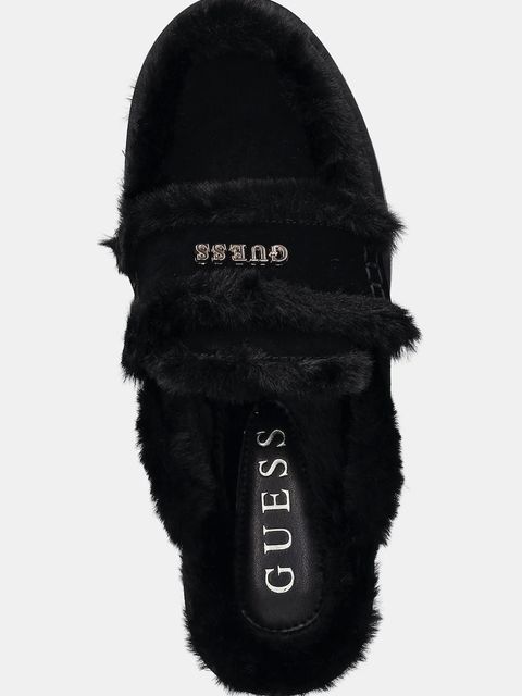 Guess klapki YANETA kolor czarny na platformie FLFYAT SUE06