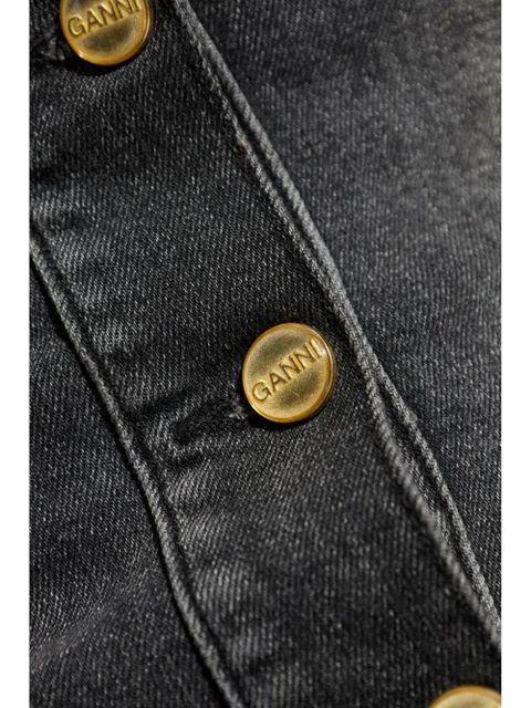 GANNI denim top - Grey