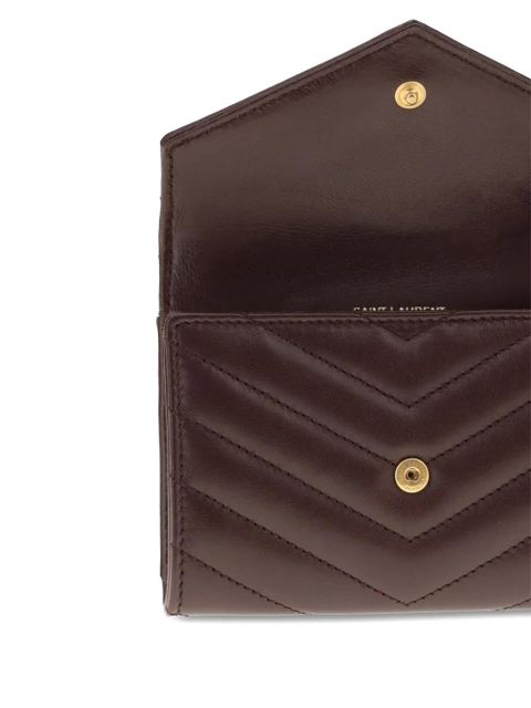 Saint Laurent Cassandre quilted logo wallet - Red