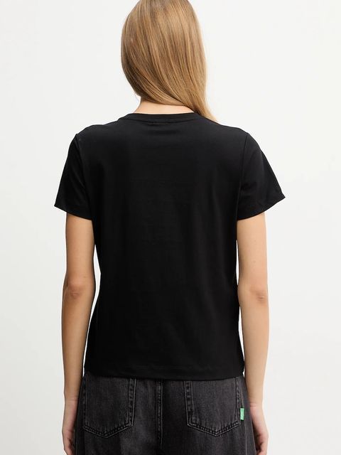 Pinko t-shirt bawełniany damski kolor czarny 103320 A2RN