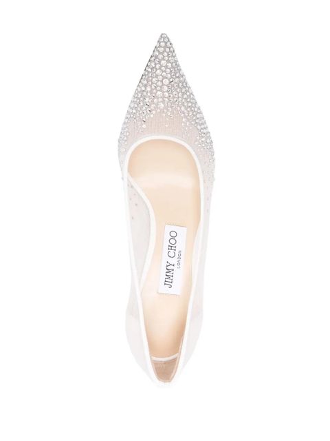 Jimmy Choo Love 65mm crystal-embellished pumps - White