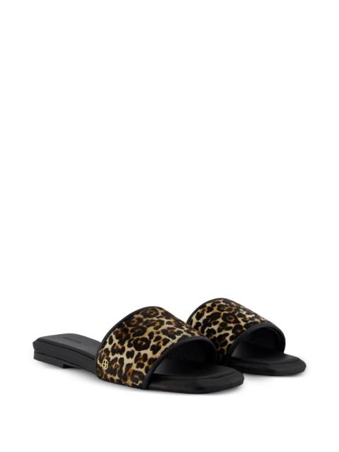 ANINE BING leopard open toe sandals - Neutrals - zdjęcie produktu nr 2