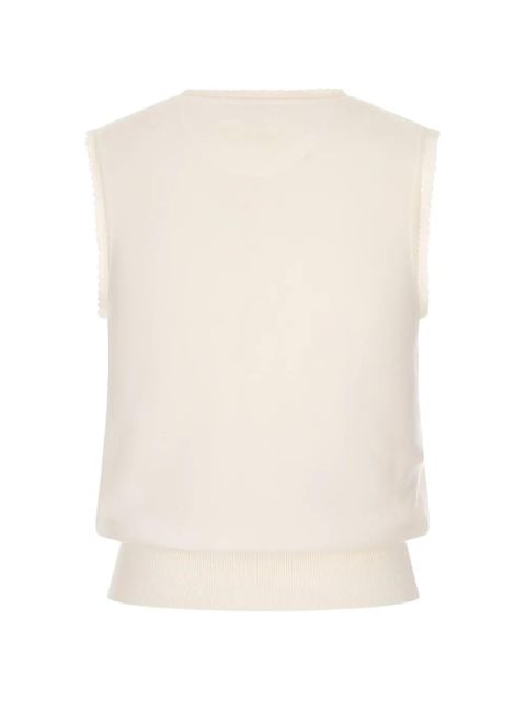 Chloé pointelle-knit knitted vest - Neutrals - zdjęcie produktu nr 2