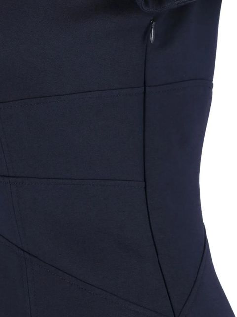 Alexander McQueen gathered-sleeves mini day dress - Blue