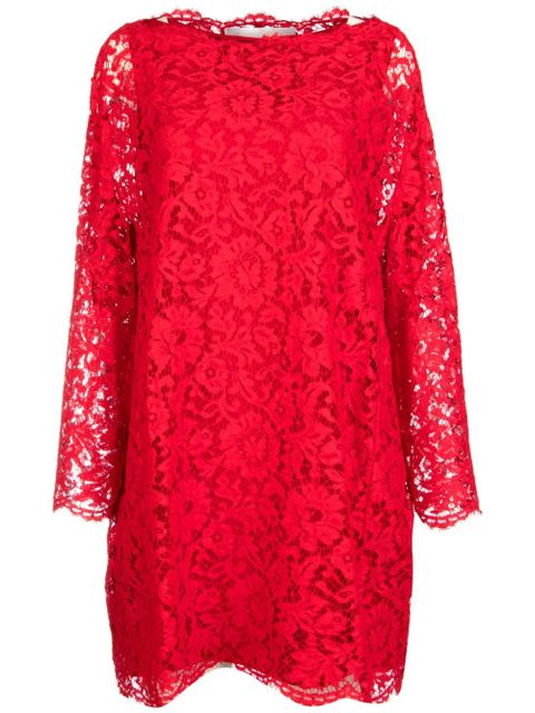 Valentino Garavani floral-lace mini dress - Red - zdjęcie produktu nr 1
