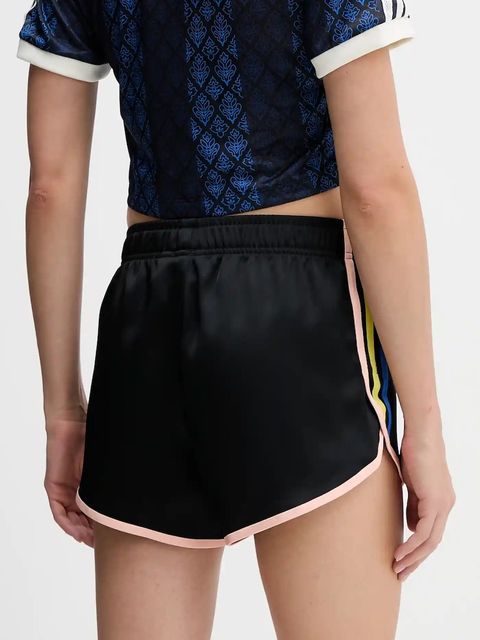 adidas Originals szorty Sprinter Shorts damskie kolor czarny z aplikacją high waist JP1815