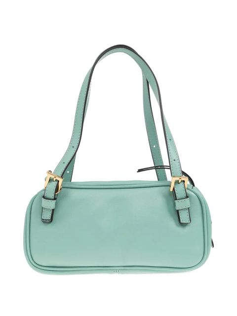 Versace Versace Tag leather mini shoulder bag - Green