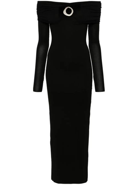 MANURÍ Amara Buckle 2.6 maxi dress - Black - zdjęcie produktu nr 1
