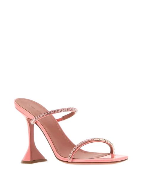 Amina Muaddi Gilda 70 crystal-embellished mules - Pink - zdjęcie produktu nr 2