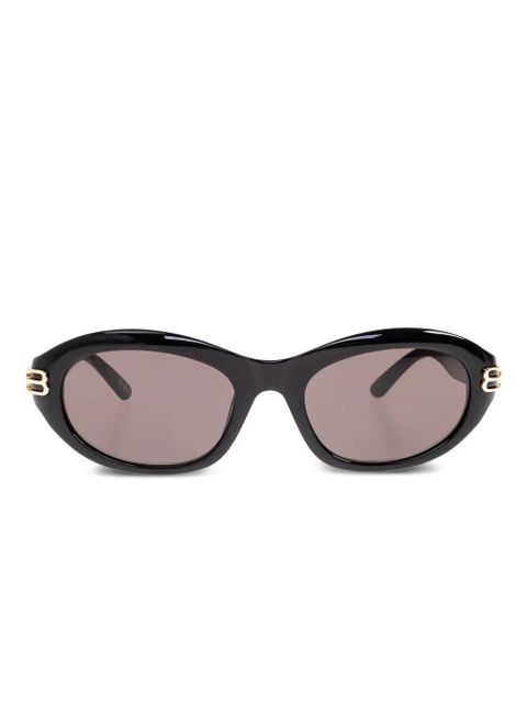 Balenciaga Eyewear oval-frame logo sunglasses - Black - zdjęcie produktu nr 1