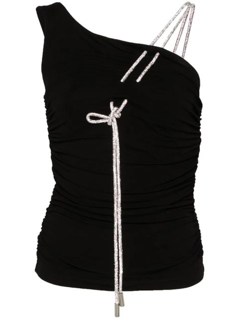 Off-White ruched crepe top - Black - zdjęcie produktu nr 1