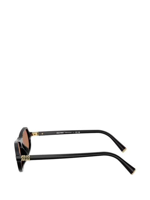 Miu Miu Eyewear logo-detail sunglasses - Black