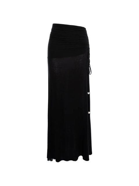 MANURÍ drawstring-detail maxi skirt - Black - zdjęcie produktu nr 1