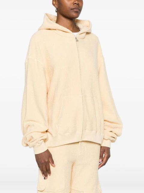 Aya Muse zip-up cotton hoodie - Yellow