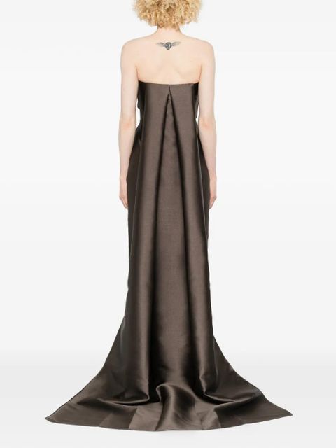 Solace London Kiki strapless slit maxi dress - Brown