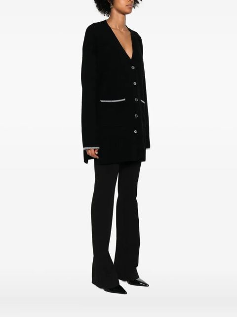 PINKO ribbed-knit cardigan - Black - zdjęcie produktu nr 2