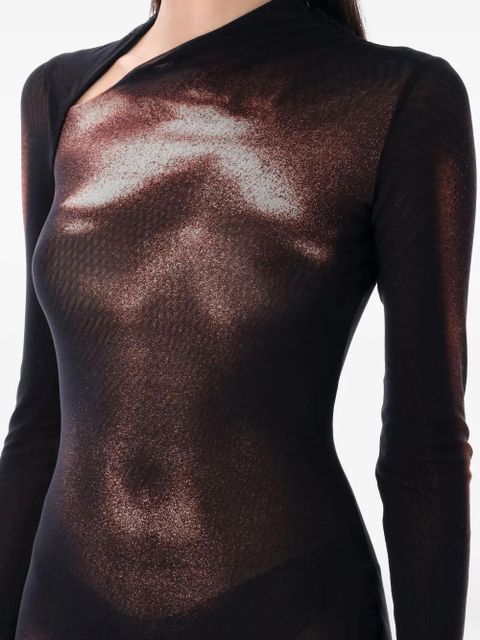 Jean Paul Gaultier mesh body-print jumpsuit - Black - zdjęcie produktu nr 2