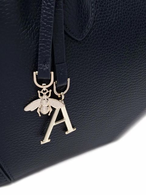 Aspinal Of London Midi London pebble-texture tote bag - Blue