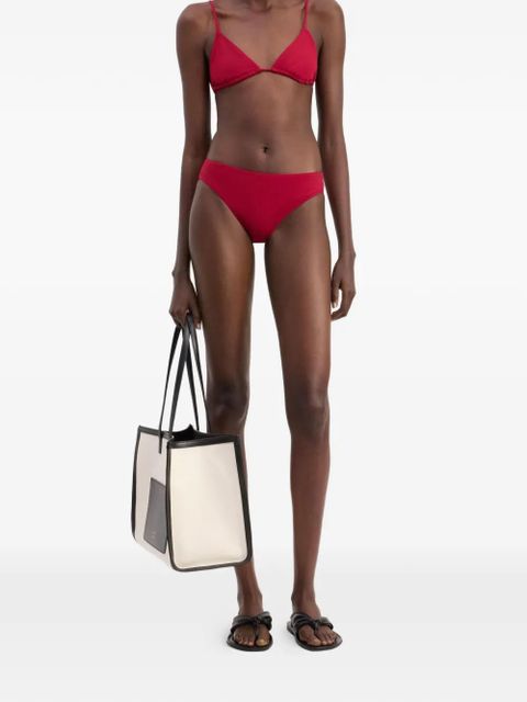 LouLou de Saison triangle-shape bikini top - Red