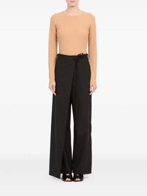 MM6 Maison Margiela tie detail tailored trousers - Black