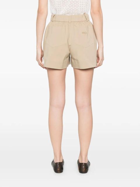 Maje belted mini shorts - Neutrals
