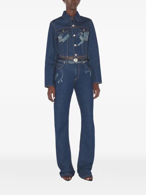 Jean Paul Gaultier Trompe l'oeil-print jeans - Blue - zdjęcie produktu nr 2