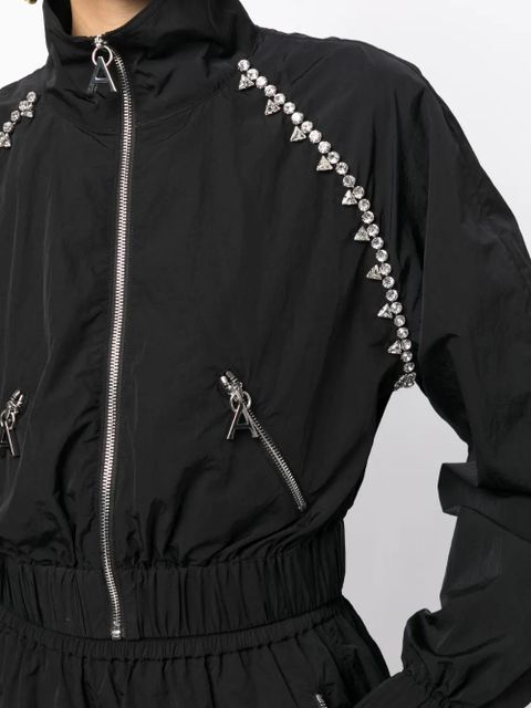 AREA crystal-embellished zip-up jacket - Black - zdjęcie produktu nr 2