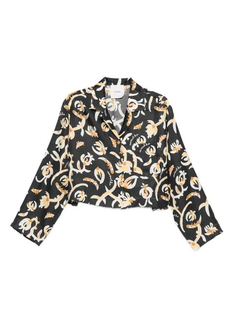 Nanushka long-sleeve floral-print shirt - Black - zdjęcie produktu nr 1