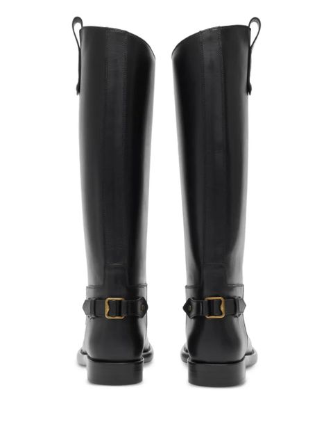 Burberry Cavalier calf-leather knee-high boots - Black - zdjęcie produktu nr 2