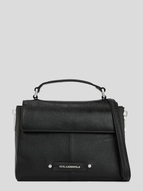 Karl Lagerfeld torebka skórzana K/HARDWARE kolor czarny A3W30338 - zdjęcie produktu nr 1