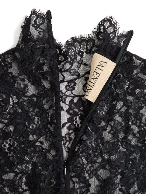 Valentino Garavani high-neck lace bodysuit - Black