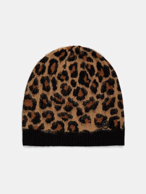 MICHAEL Michael Kors czapka kolor brązowy z cienkiej dzianiny 539854