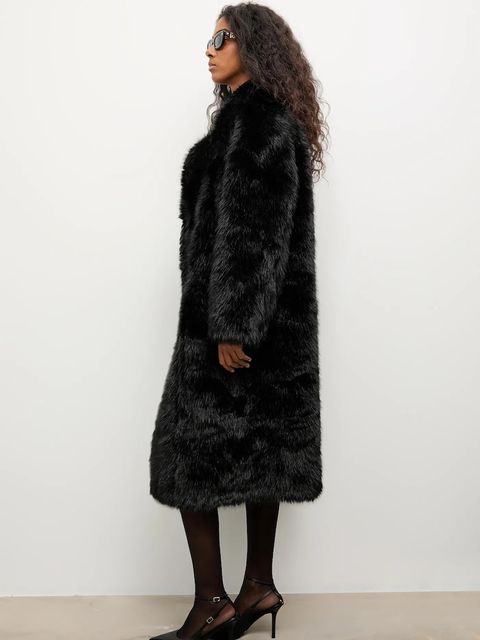 Answear.LAB płaszcz dwustronny kolor czarny