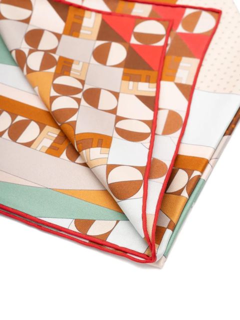 FENDI Foulard silk scarf - Brown