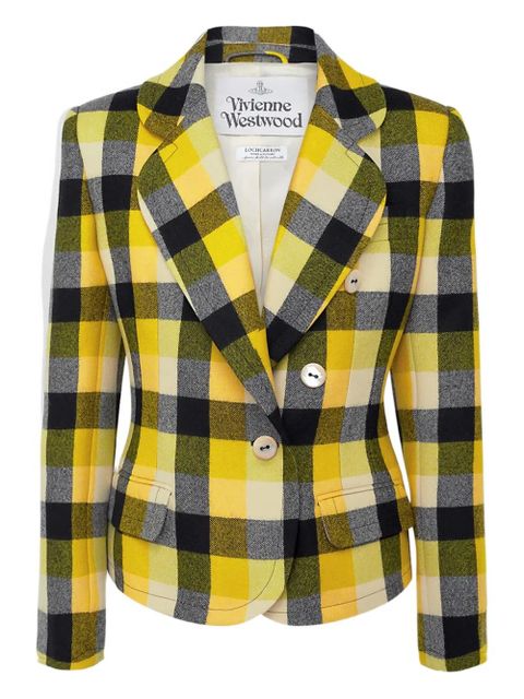 Vivienne Westwood Georgia checked double-breasted jacket - Yellow - zdjęcie produktu nr 1