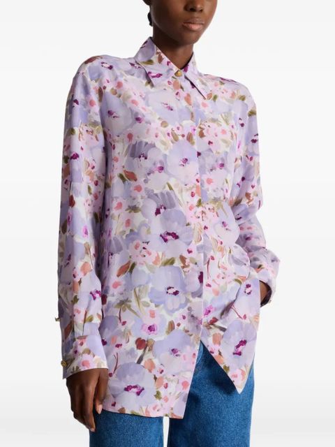Balmain floral-print shirt - Purple