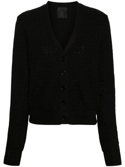 Givenchy 4G-jacquard V-neck cardigan - Black - zdjęcie produktu nr 1