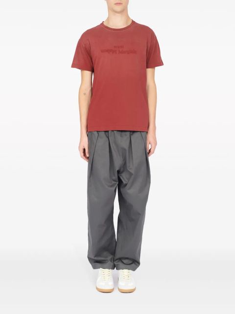 Maison Margiela logo-print cotton T-shirt - Red - zdjęcie produktu nr 2