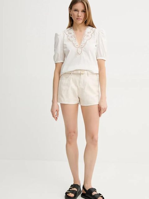 Twinset bluzka bawełniana damska kolor biały z aplikacją 251TT2335 - zdjęcie produktu nr 2